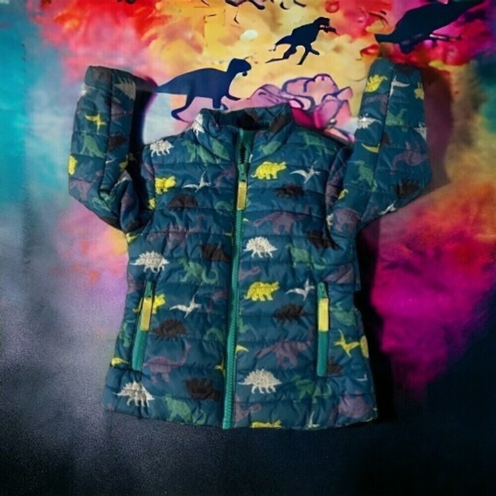 Cat & Jack Girl’s Dinosaur Coat & Mittens